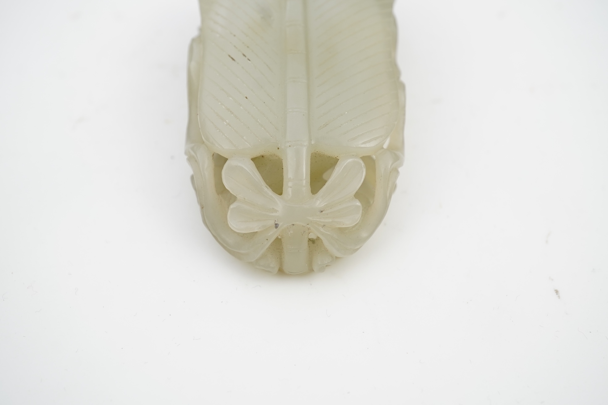 A Chinese pale celadon jade carving of Sun Wukong, the Monkey King, 18th/19th century